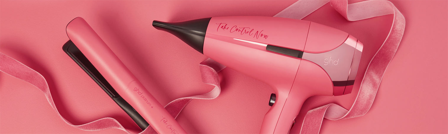 ghd edición solidaria limitada rosa pink take control now 2021