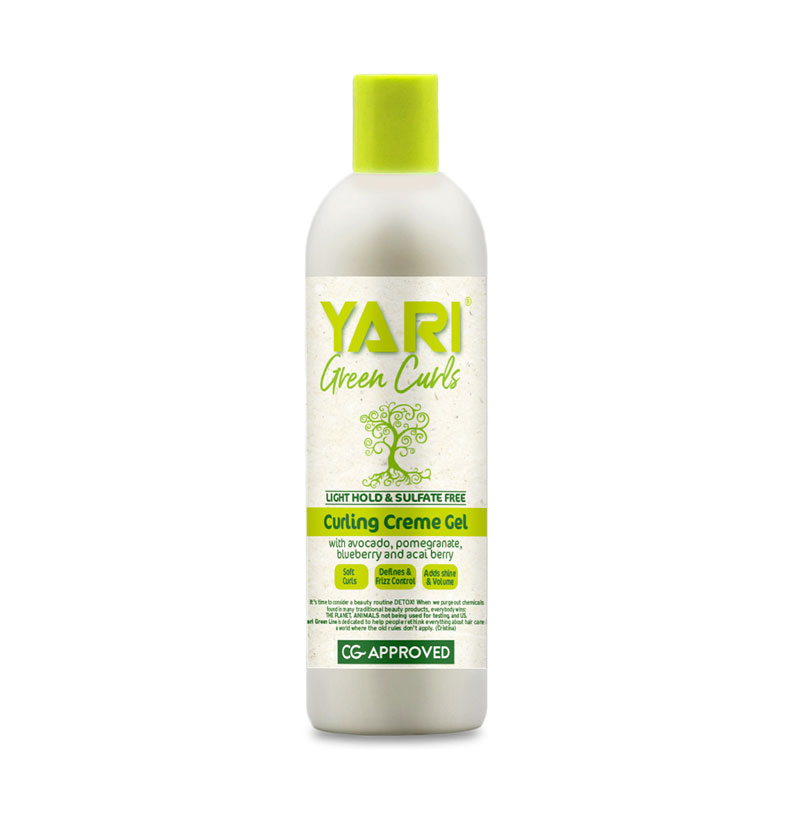 Gel en crema fijación suave Curl Light-Hold Curling Creme Gel Green Curls de Yari