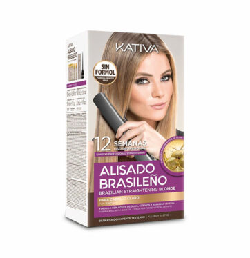 Kit alisado Brasileño cabello rubio de Kativa