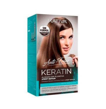 Kit alisado sin plancha anti-frizz Xpert Repair Keratin de Kativa