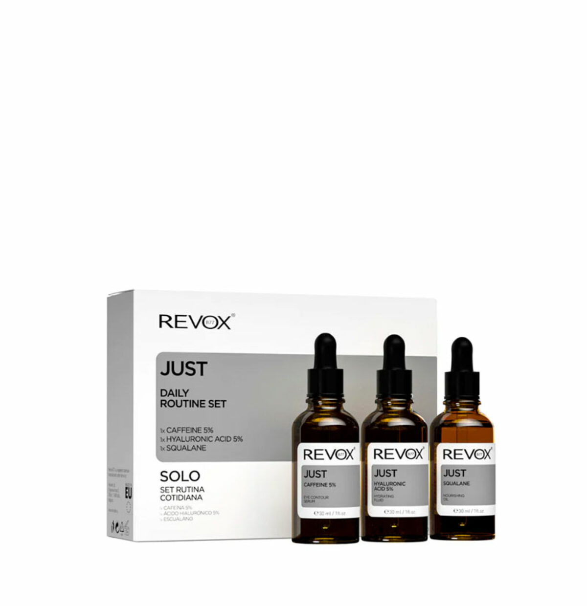 Pack Rutina Diaria de skincare DAILY ROUTINE SET de REVOX B77 JUST