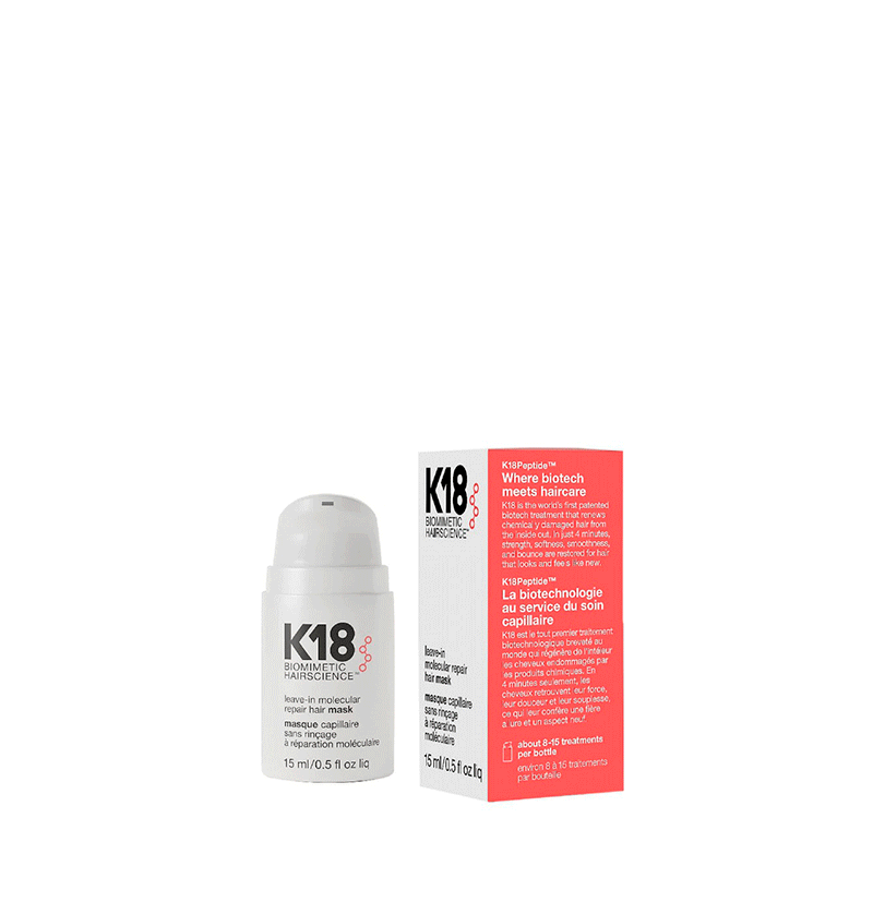  K18 Paquete de reparación: mascarilla capilar sin enjuague,  tratamiento de velocidad de 4 minutos (0.5 fl oz) y aceite de  fortalecimiento del cabello sin peso (1.0 fl oz) : Belleza y Cuidado  Personal