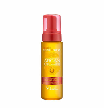 Espuma anti encrespamiento con aceite de argán para rizos definidos y con brillo Style & Shine Foaming Mousse de CREME OF NATURE Argan Oil