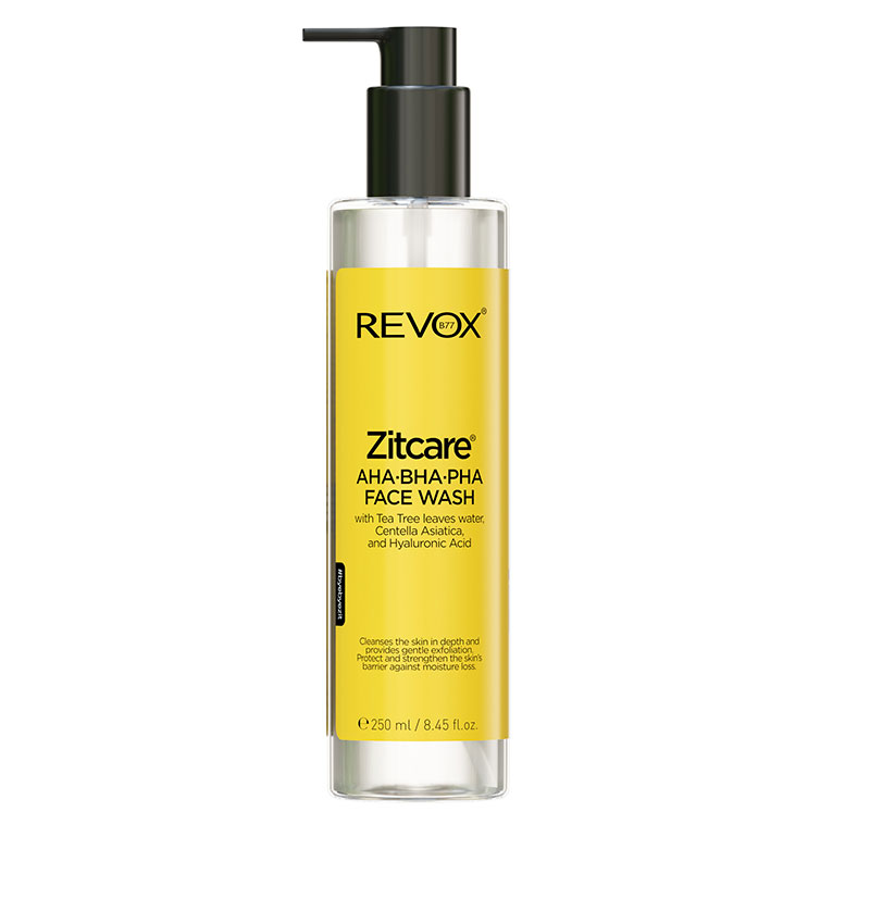 Gel limpiador facial para piel grasa o con acné ZITCARE AHA · BHA · PHA Face Wash de REVOX B77 ZITCARE BETH'S HAIR