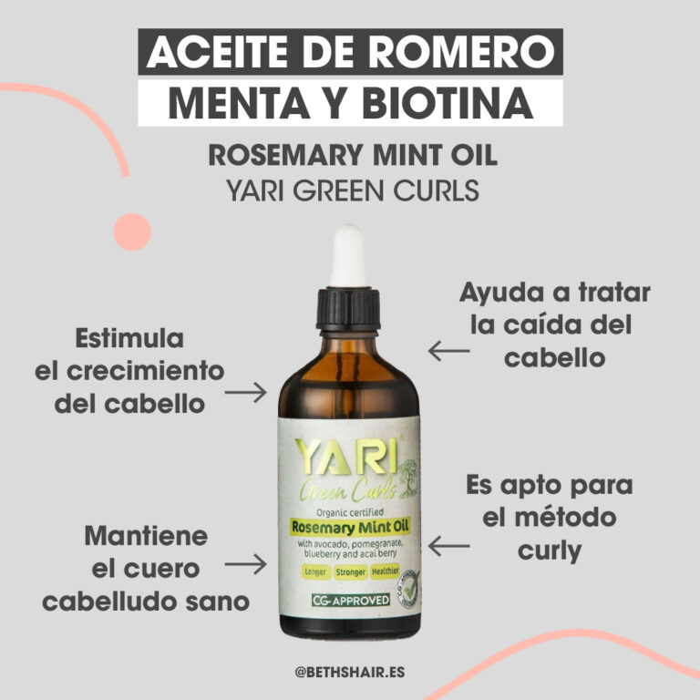 Aceite de Romero menta y Biotina para el crecimiento del pelo low cost Rosemary mint oil Beth's Hair