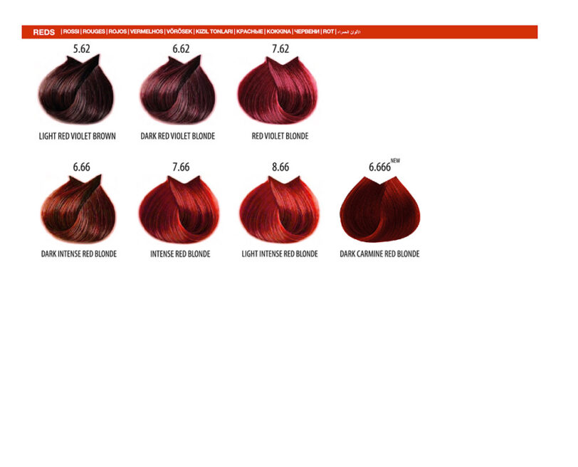 Carta Tinte permanente Life Color Plus tonos rojos REDS 100ml de Farmavita BETH'S HAIR