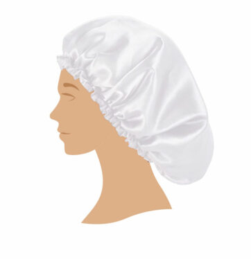 Gorro de Satén Anti-Frizz blanco Sleeping cap de BIFULL BETH'S HAIR