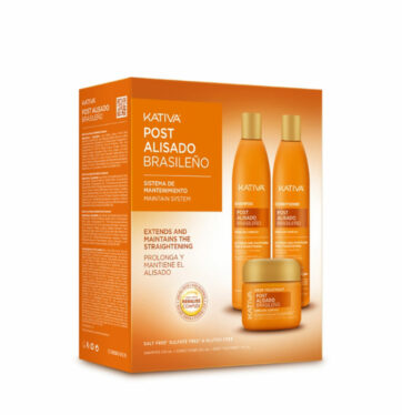 Kit post alisado brasileño pack sistema de mantenimiento de Kativa BETH'S HAIR