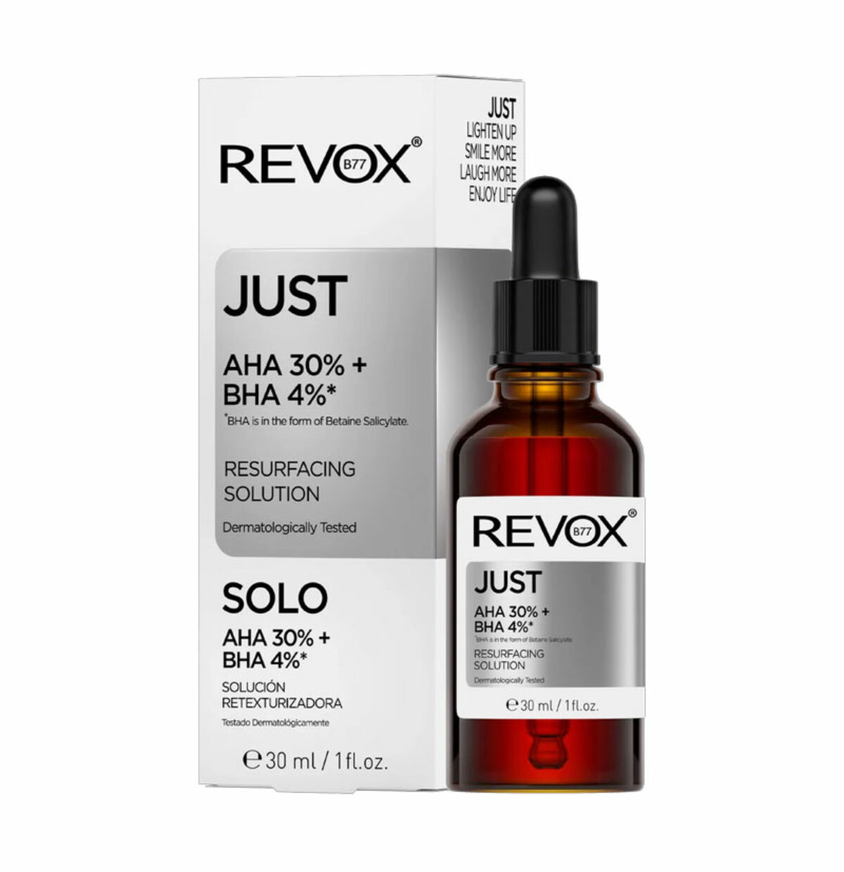 Sérum exfoliante rejuvenecedor AHA 30% + BHA 4% de REVOX B77 JUST