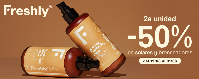 OFERTA FRESHLY 2a unidad solares bronceadores al 50% EN BETH'S HAIR