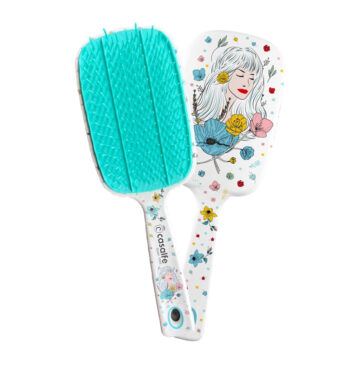 Cepillo Anticaída Desenreda sin tirones y sin romper el pelo color turquesa Tiffanys de CASALFE BETH'S HAIR