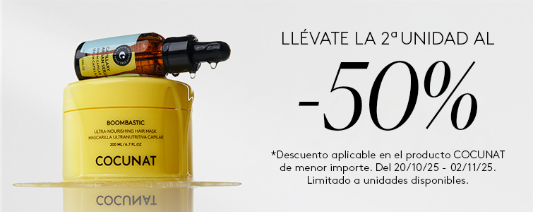 productos marca COCUNAT promoción -50% en la segunda unidad EN BETH'S HAIR