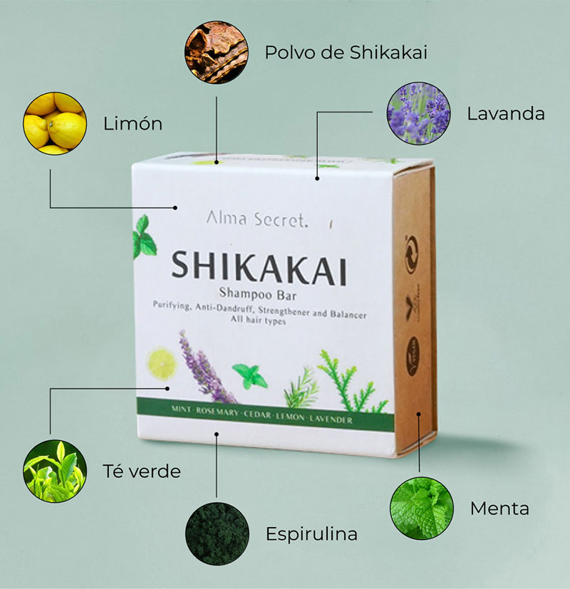 Champú Sólido Shikakai Anticaída, grasa, caspa y dermatitis de Alma Secret BETH'S HAIR Champú Sólido Shikakai Anticaída, grasa, caspa y dermatitis de Alma Secret BETH'S HAIR