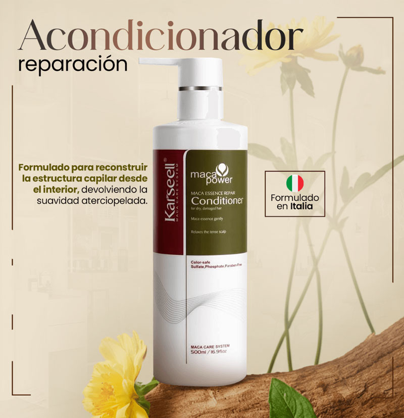 Acondicionador reparador con proteínas y aceite de argán y macadamia Maca Essence de Karseell BETH'S HAIR Acondicionador reparador con proteínas y aceite de argán y macadamia Maca Essence de Karseell BETH'S HAIR
