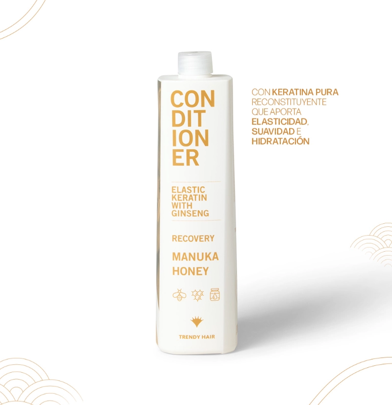 Acondicionador Hidratante y Reparador con keratina, ginseng y miel de Manuka LAIT MANUKA HONEY de TRENDY HAIR BETH'S HAIR Acondicionador Hidratante y Reparador con keratina, ginseng y miel de Manuka LAIT MANUKA HONEY de TRENDY HAIR BETH'S HAIR