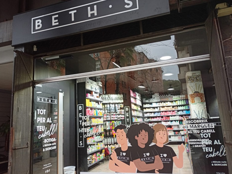 BETH'S HAIR Barcelona Travessera de Dalt 32 tienda productos para el cabello y skincare