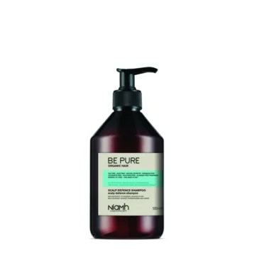 Champú cuero cabelludo irritado, sensible y descamado con extracto ecológico de jengibre, incienso y uva SCALP DEFENCE de BE PURE BETH'S HAIR