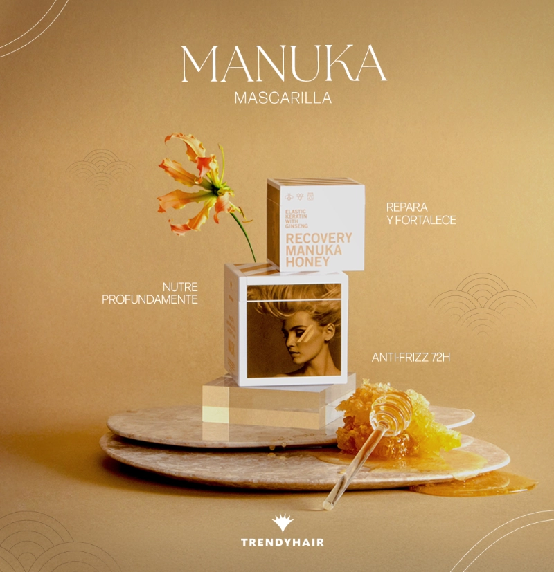 Mascarilla Hidratante y Reparador con keratina, ginseng y miel de Manuka MASK MANUKA HONEY de TRENDY HAIR BETH'S HAIR Mascarilla Hidratante y Reparador con keratina, ginseng y miel de Manuka MASK MANUKA HONEY de TRENDY HAIR BETH'S HAIR