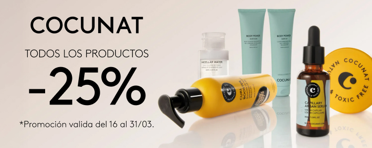 productos marca COCUNAT promoción -25% EN BETH'S HAIR