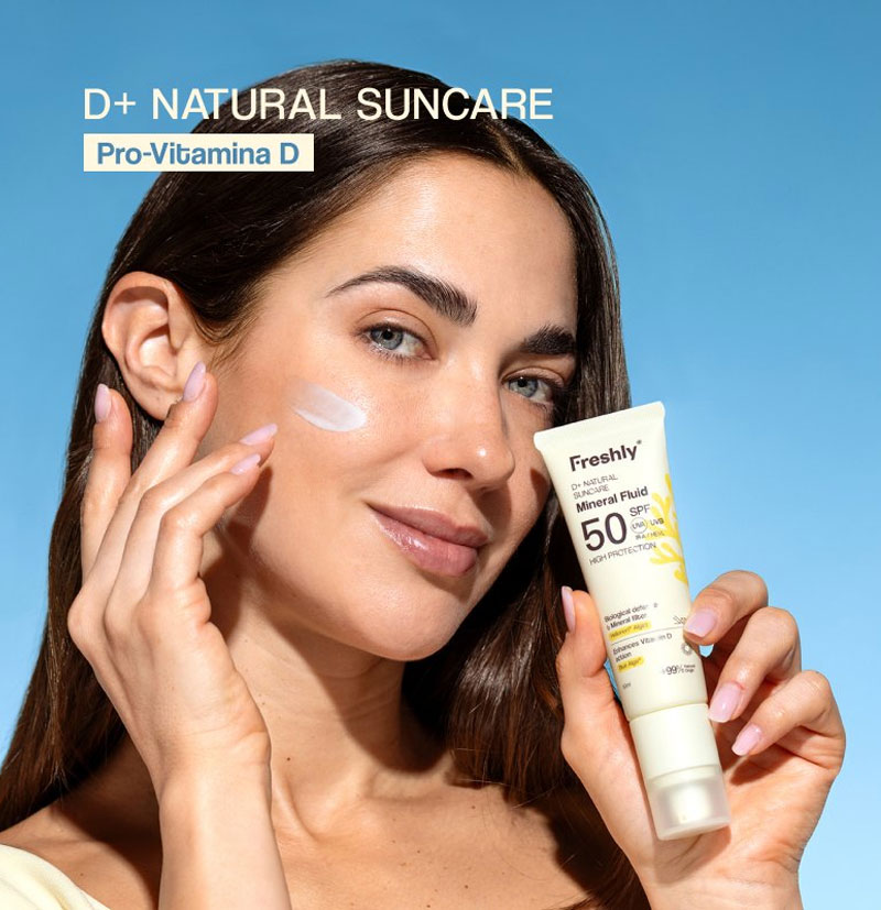 Fotoprotector natural facial fluido SPF 50 D+ Natural Suncare Mineral Fluid de Freshly Cosmetics BETH'S HAIR Fotoprotector natural facial fluido SPF 50 D+ Natural Suncare Mineral Fluid de Freshly Cosmetics BETH'S HAIR