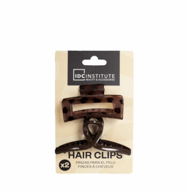 Set de 2 pinzas acabado tipo carey para el pelo de IDC INSTITUTE BETH'S HAIR