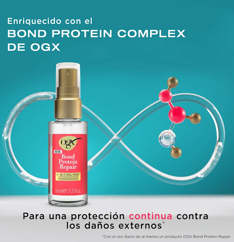 Aceite 3 en 1 Bond Protein Repair 3-in-1 Oil Mist de OGX BETH'S HAIR Aceite 3 en 1 Bond Protein Repair 3-in-1 Oil Mist de OGX BETH'S HAIR