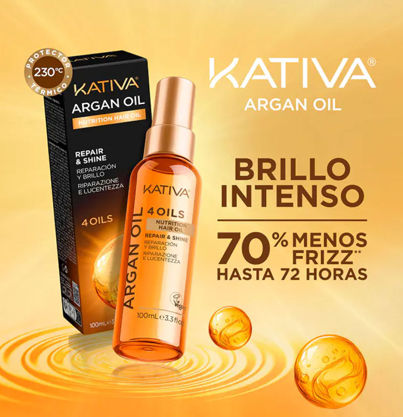 Aceite capilar 4 Oils Nutrition Hair Oil Argán oil de KATIVA BETH'S HAIR Aceite capilar 4 Oils Nutrition Hair Oil Argán oil de KATIVA BETH'S HAIR