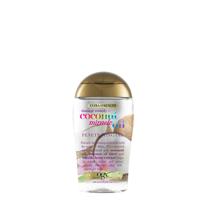Aceite reparador extra fuerte para cabellos dañados Coconut miracle oil de OGX BETH'S HAIR Aceite reparador extra fuerte para cabellos dañados Coconut miracle oil de OGX BETH'S HAIR