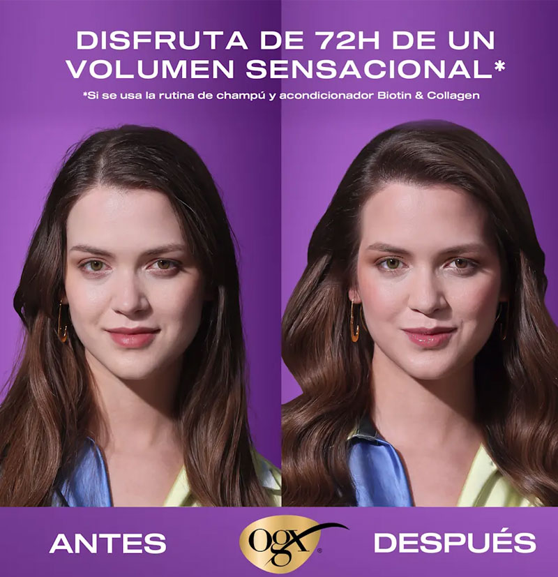 Acondicionador voluminizador de biotina y colágeno Conditioner Biotin & Collagen de OGX BETH'S HAIR Acondicionador voluminizador de biotina y colágeno Conditioner Biotin & Collagen de OGX BETH'S HAIR
