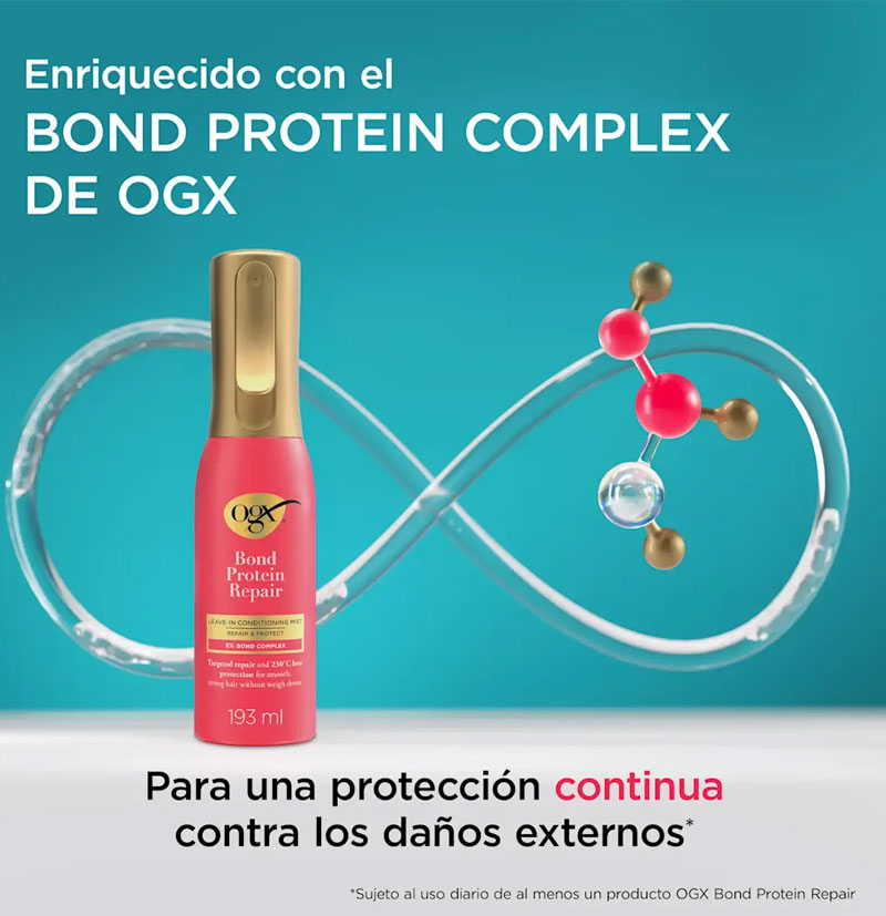 Bruma acondicionadora multiuso sin aclarado Leave in Conditioner Mist Bond Protein Repair de OGX Bruma acondicionadora multiuso sin aclarado Leave in Conditioner Mist Bond Protein Repair de OGX