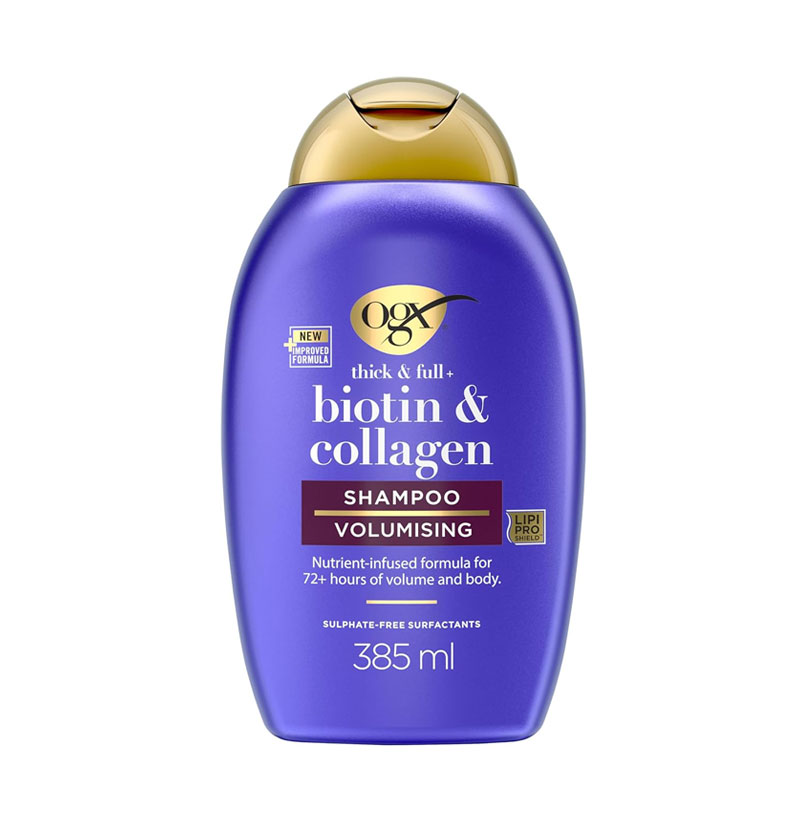 Champú voluminizador de biotina y colágeno Shampoo Biotin & Collagen de OGX BETH'S HAIR Champú voluminizador de biotina y colágeno Shampoo Biotin & Collagen de OGX BETH'S HAIR