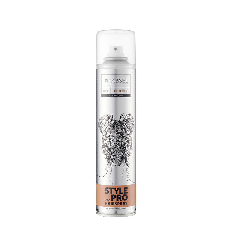 Laca fijación fuerte con aceite de Argán Style Pro de TASSEL BETH'S HAIR Laca fijación fuerte con aceite de Argán Style Pro de TASSEL BETH'S HAIR