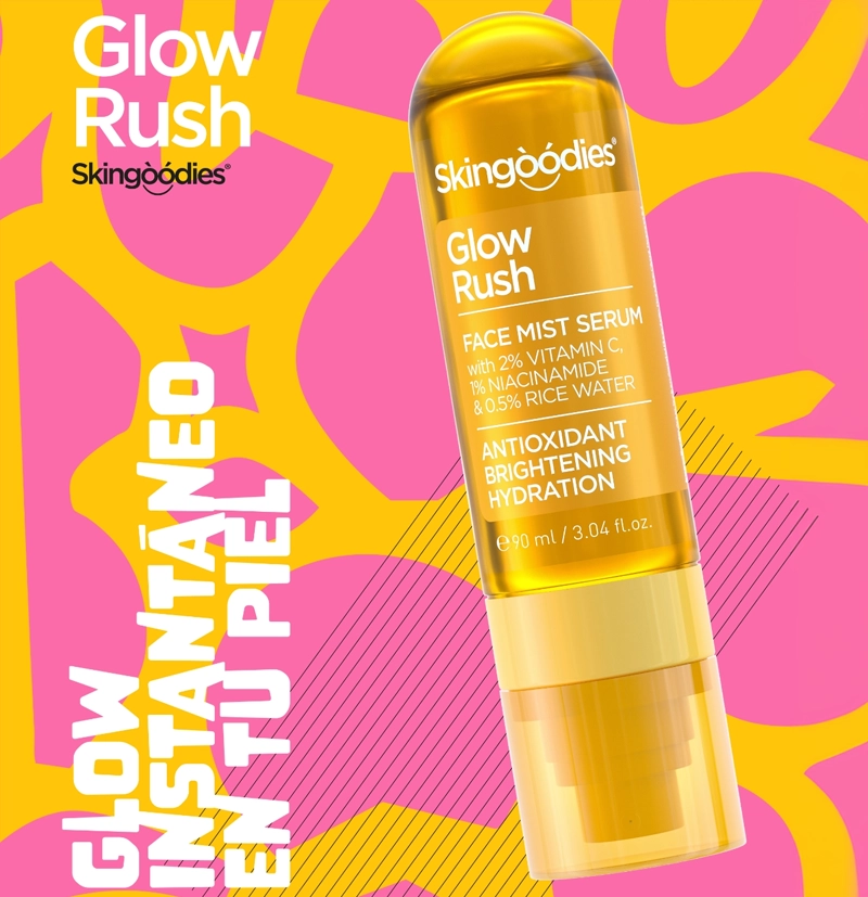 Sérum facial en bruma iluminadora Glow Rush de skingoodies BETH'S HAIR Sérum facial en bruma iluminadora Glow Rush de skingoodies BETH'S HAIR