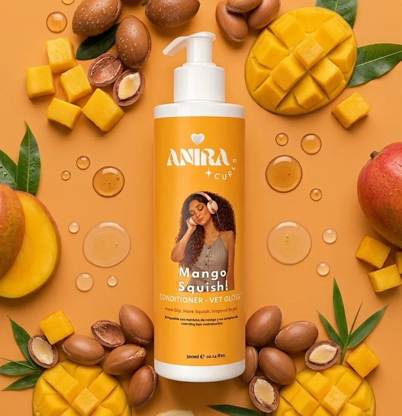 Acondicionador nutritivo con efecto Velvet Gloss Mango Squish Conditioner de Anira Curls BETH'S HAIR Acondicionador nutritivo con efecto Velvet Gloss Mango Squish Conditioner de Anira Curls BETH'S HAIR