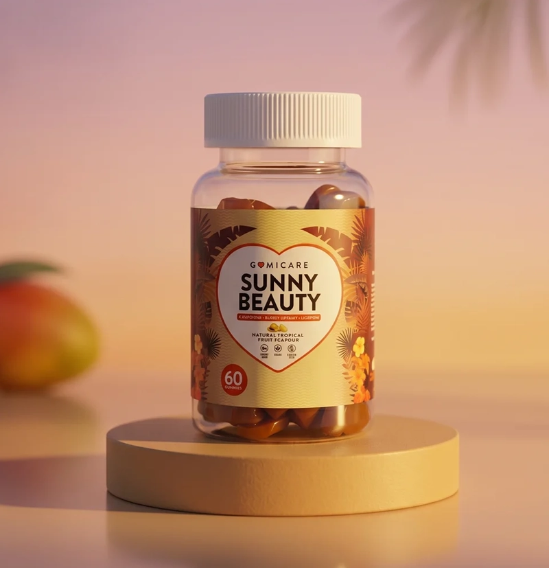 Gominolas bronceado betacaroteno Sunny Beauty de GOMICARE BETH'S HAIR Gominolas bronceado betacaroteno Sunny Beauty de GOMICARE BETH'S HAIR