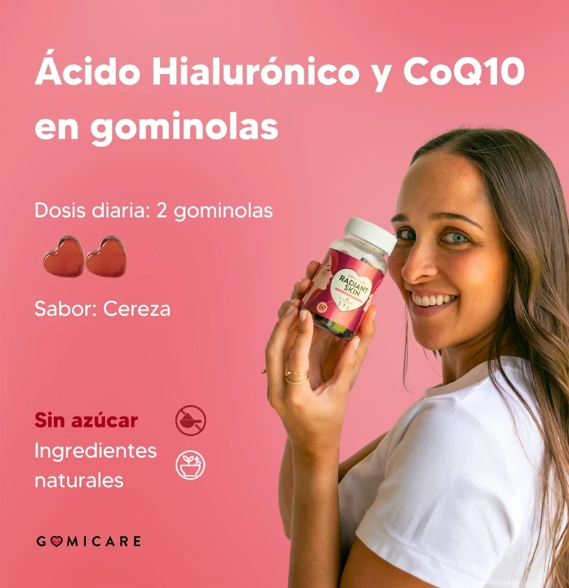 Gominolas con Ácido Hialurónico y Q10 piel radiante Radiant Skin de GOMICARE BETH'S HAIR Gominolas con Ácido Hialurónico y Q10 piel radiante Radiant Skin de GOMICARE BETH'S HAIR