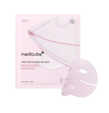Mascarilla gel hidratante y regeneradora facial PDRN Pink Collagen Gel Mask de MEDICUBE BETH'S HAIR