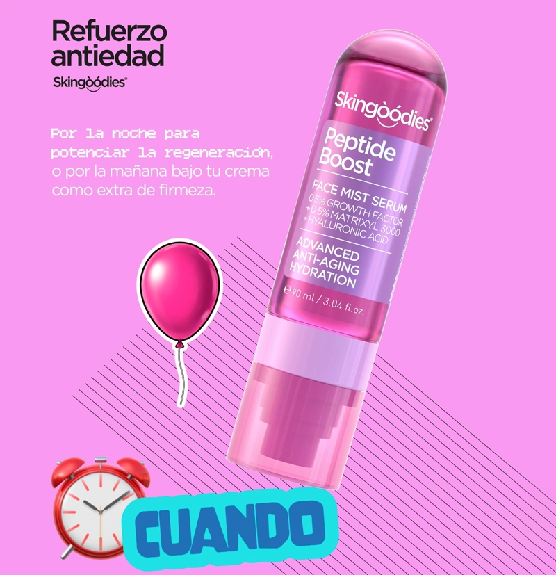 Sérum facial en bruma antiedad Peptide Boost de skingoodies BETH'S HAIR Sérum facial en bruma antiedad Peptide Boost de skingoodies BETH'S HAIR
