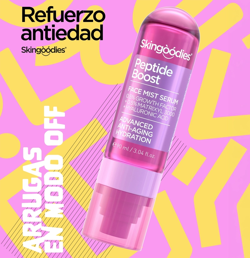 Sérum facial en bruma antiedad Peptide Boost de skingoodies BETH'S HAIR Sérum facial en bruma antiedad Peptide Boost de skingoodies BETH'S HAIR