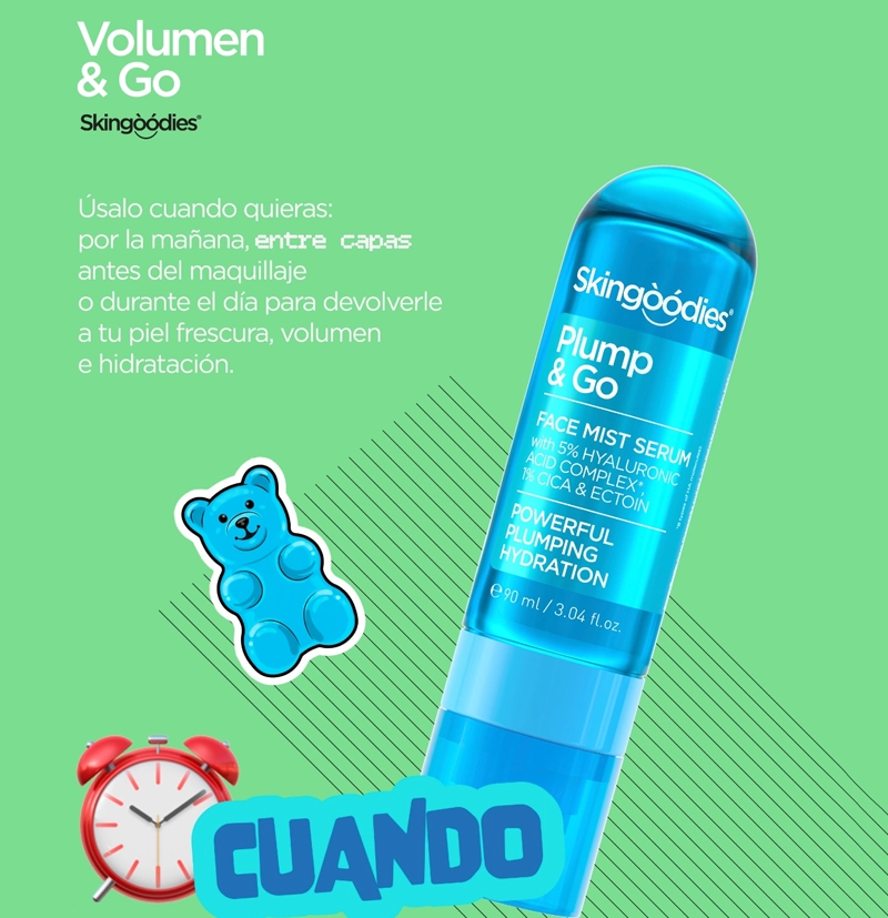 Sérum facial en bruma hidratante Plump & Go de skingoodies BETH'S HAIR Sérum facial en bruma hidratante Plump & Go de skingoodies BETH'S HAIR