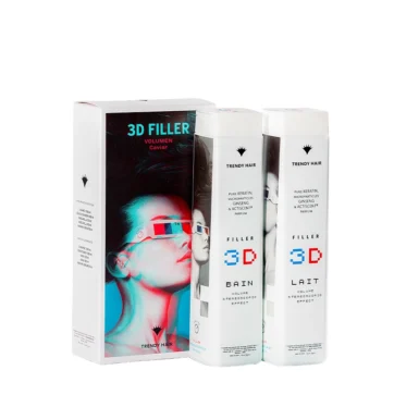 Kit champú y acondicionador volumen con proteína de trigo y extracto de caviar BAIN 3D FILLER de TRENDY HAIR BETH'S HAIR