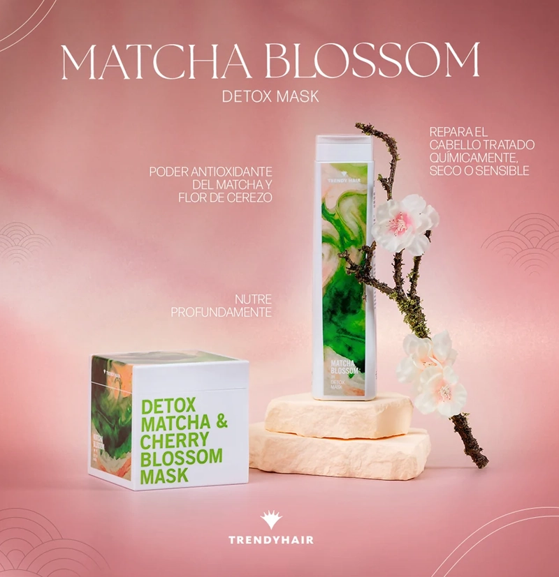 Mascarilla detox Matcha Blossom mask de TRENDY HAIR BETH'S HAIR Mascarilla detox Matcha Blossom mask de TRENDY HAIR BETH'S HAIR
