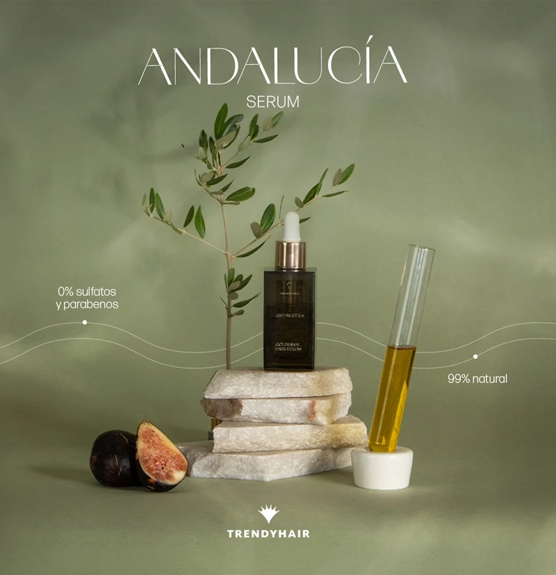 Sérum antifrizz con aceite de oliva e higo ANDALUCIA de TRENDY HAIR BETH'S HAIR Sérum antifrizz con aceite de oliva e higo ANDALUCIA de TRENDY HAIR BETH'S HAIR
