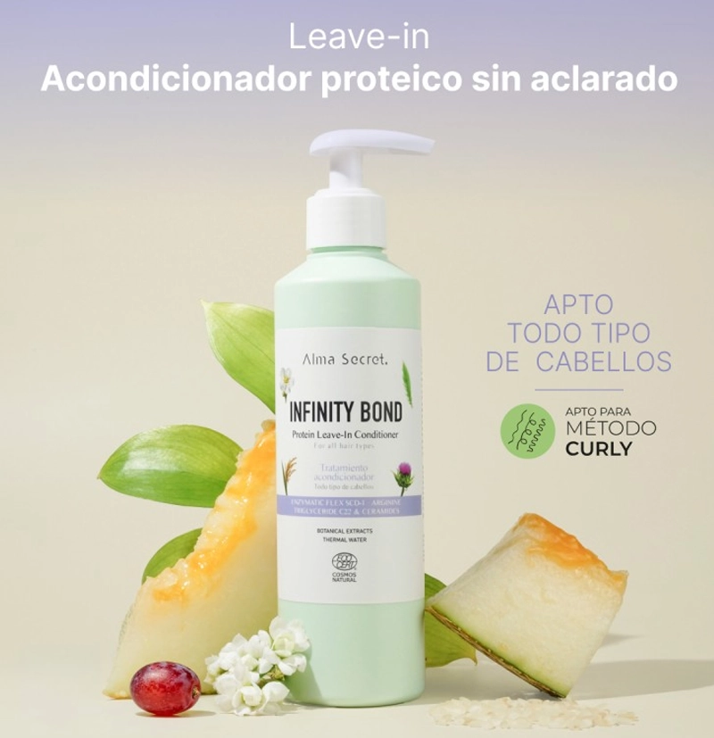 Tratamiento acondicionador proteico sin aclarado Infinity Bond de Alma Secret BETH'S HAIR Tratamiento acondicionador proteico sin aclarado Infinity Bond de Alma Secret BETH'S HAIR