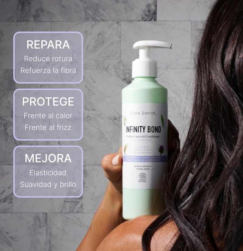 Tratamiento acondicionador proteico sin aclarado Infinity Bond de Alma Secret BETH'S HAIR Tratamiento acondicionador proteico sin aclarado Infinity Bond de Alma Secret BETH'S HAIR