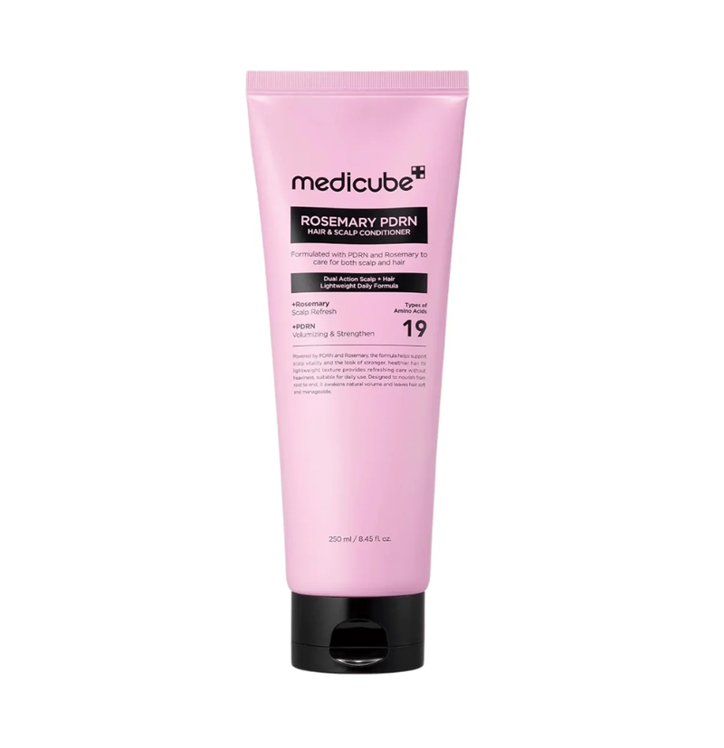 Acondicionador fortalecedor y densificador con Romero y PDRN Rosemary Hair & Scalp Conditioner de MEDICUBE BETH'S HAIR Acondicionador fortalecedor y densificador con Romero y PDRN Rosemary Hair & Scalp Conditioner de MEDICUBE BETH'S HAIR