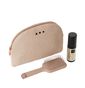 Set regalo GHD con neceser, protector y mini cepillo beige cashmere BETH'S HAIR